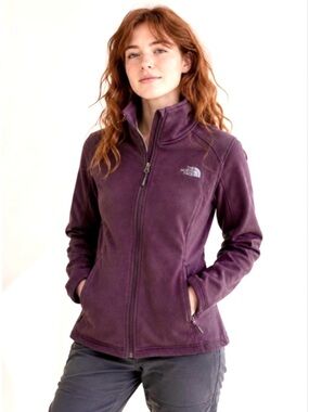 THE NORTH FACE Shastina Full Zip Fleece in Eggplant, Dark Purple Wine, S